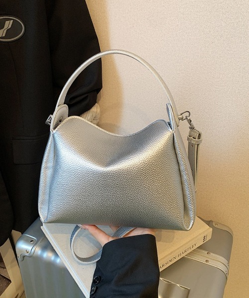 ショルダーバッグ バッグ 2way フェイクレザー スクエア ハンドバッグ