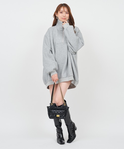 「ROYAL PARTY」 長袖ワンピース FREE グレー レディース_画像7