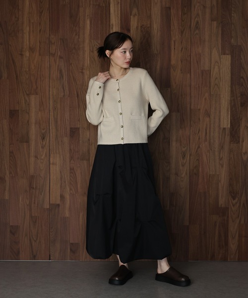 「J by blue」 ニットカーディガン MEDIUM アイボリー レディース_画像3