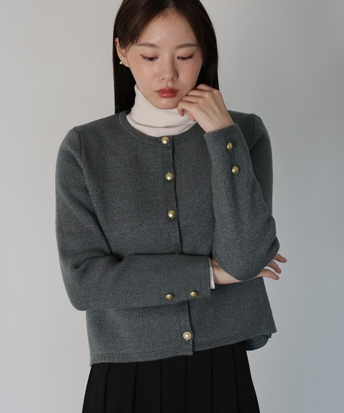 「J by blue」 ニットカーディガン MEDIUM アイボリー レディース_画像8