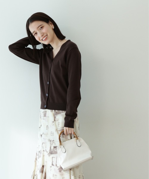 「N.(N. Natural Beauty Basic)」 ニットカーディガン MEDIUM ブラウン レディース_画像7