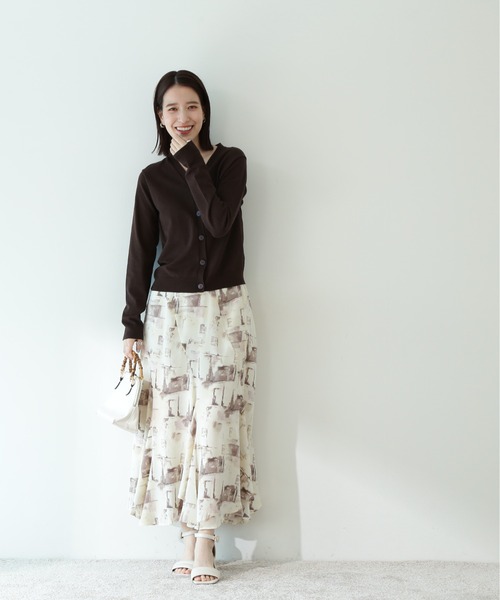 「N.(N. Natural Beauty Basic)」 ニットカーディガン MEDIUM ブラウン レディース_画像9