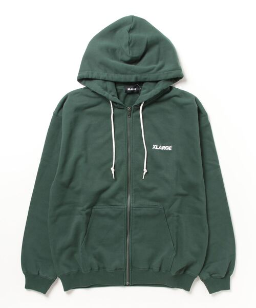 Geronimo X-LARGE カーキ フード ジップ アップ パーカー XLARGE（エクストラ ラージ） ジップアップパーカー L グリーン メンズ