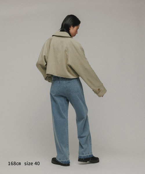 「M TO R」 ジャケット 38 チャコールグレー レディース_画像5
