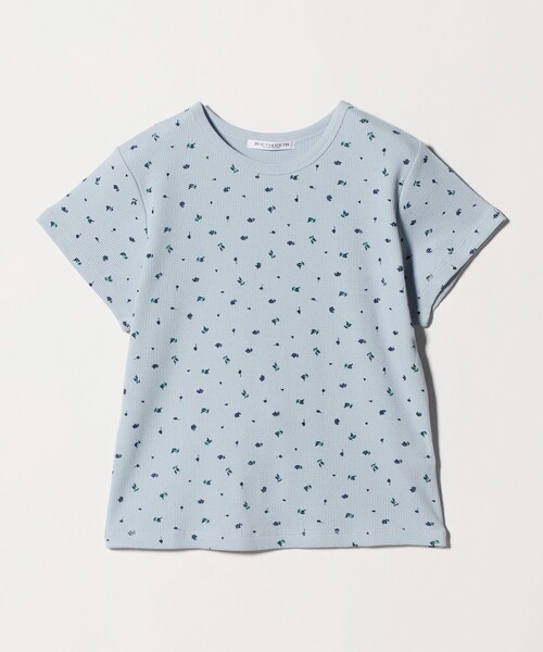 tシャツ フラワー ワッフル ショートスリーブTシャツ レディースの画像