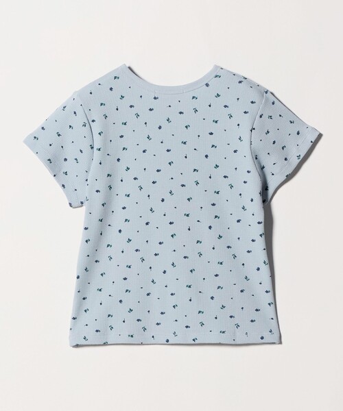 tシャツ フラワー ワッフル ショートスリーブTシャツ レディースの画像