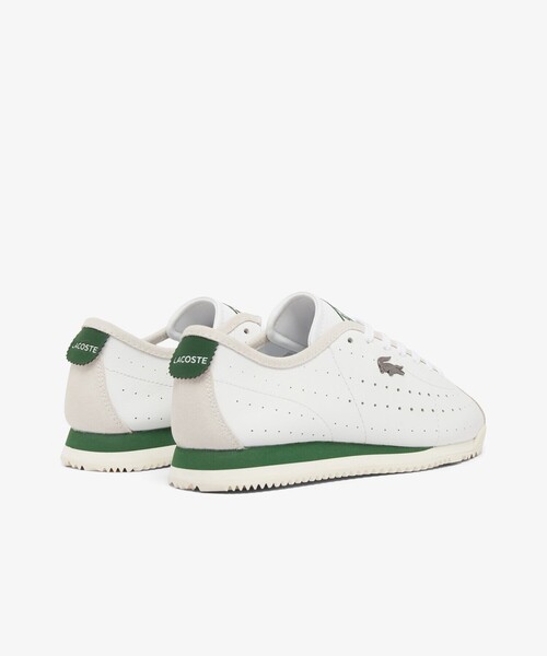 「LACOSTE」 ローカットスニーカー 23.5cm ホワイト×グリーン レディース_画像2