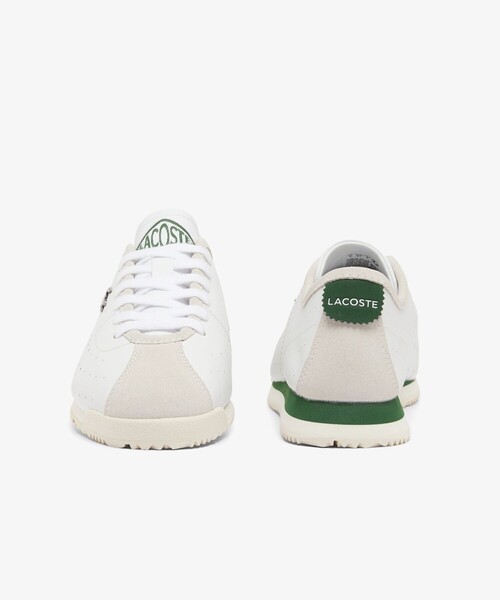 「LACOSTE」 ローカットスニーカー 23.5cm ホワイト×グリーン レディース_画像4