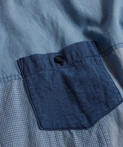 シャツ 「FDMTL」PATCHWORK SHIRT 3YR WASH メンズの画像