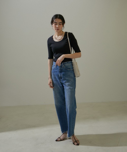 「SALON adam et rope'」 半袖Tシャツ FREE オフホワイト レディース_画像2