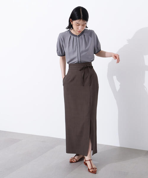 「N.(N. Natural Beauty Basic)」 半袖ブラウス MEDIUM オフホワイト レディース_画像4