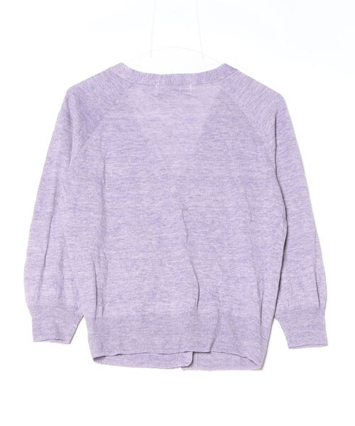 「LA MARINE FRANCAISE」 ニットカーディガン ONE SIZE パープル レディース_画像2