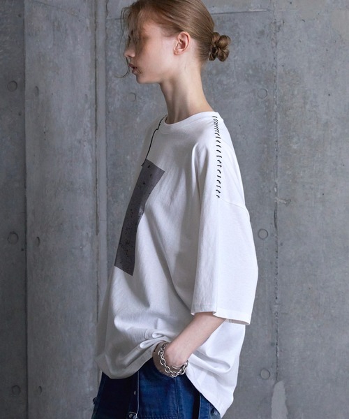 「SERACE」 半袖Tシャツ L ブラック メンズ_画像5