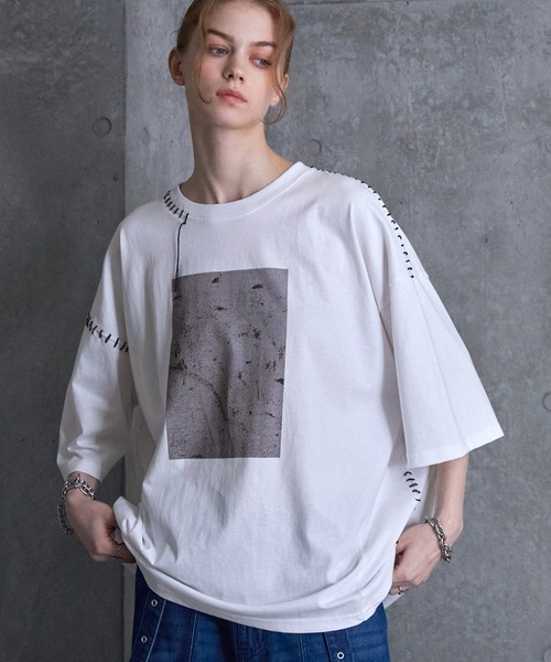 「SERACE」 半袖Tシャツ L ブラック メンズ_画像8