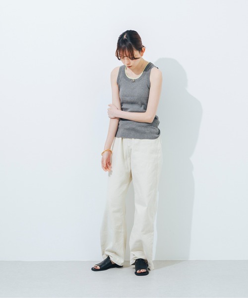 「EVOL」 フラットサンダル L アイボリー レディース_画像3