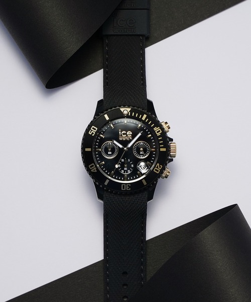 「ICE WATCH」 アナログ腕時計 - ブラック×ゴールド メンズ_画像5