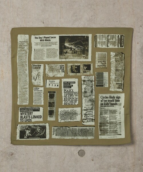 SHIPS（シップス） スカーフ バンダナ SABLE NY: NEWSPAPER PRINT