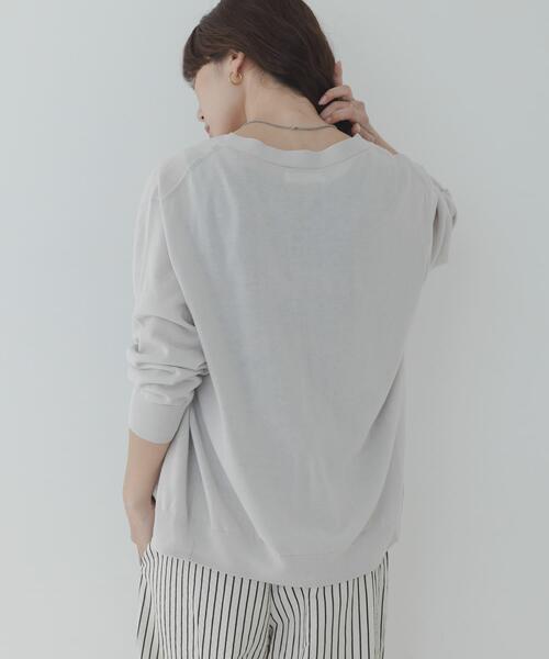 「URBAN RESEARCH Sonny Label」 ニットカーディガン FREE チャコールグレー レディース_画像7