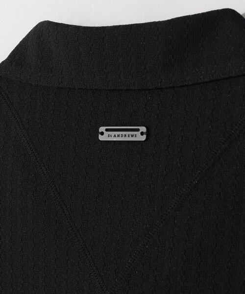 St ANDREWS ポロシャツ 半袖 「St ANDREWS」サッカー調ジャガード半袖