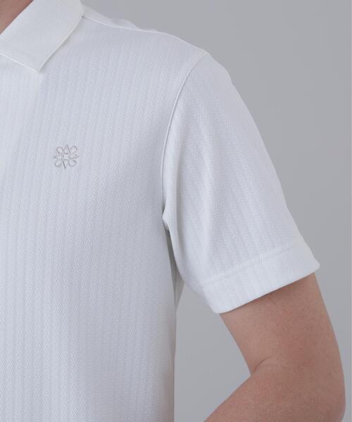 St ANDREWS ポロシャツ 半袖 「St ANDREWS」サッカー調ジャガード半袖