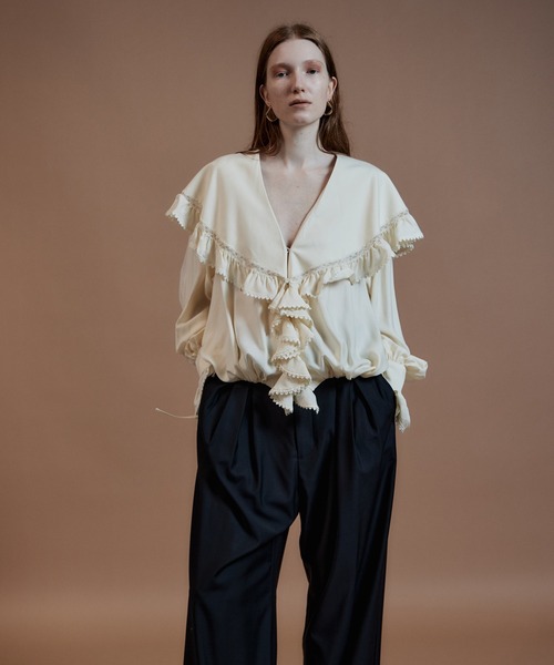 MAISON SPECIAL（メゾンスペシャル） ブラウス シャツ Lace Frill