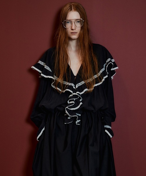 MAISON SPECIAL（メゾンスペシャル） ブラウス シャツ Lace Frill 