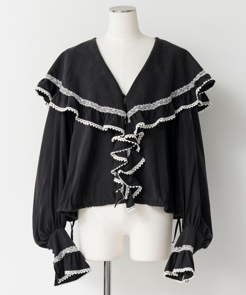 MAISON SPECIAL（メゾンスペシャル） ブラウス シャツ Lace Frill 
