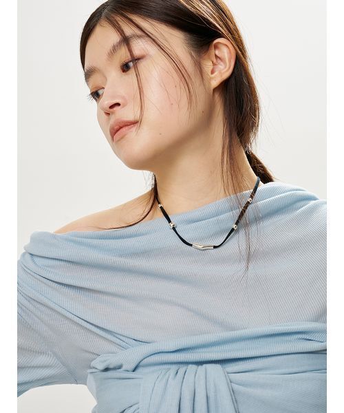 MIESROHE（ミースロエ） tシャツ オフショルダードレープトップス