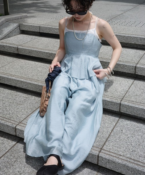 Ameri（アメリ） オールインワン STRUCTURED PEPLUM CAMI ROMPERS