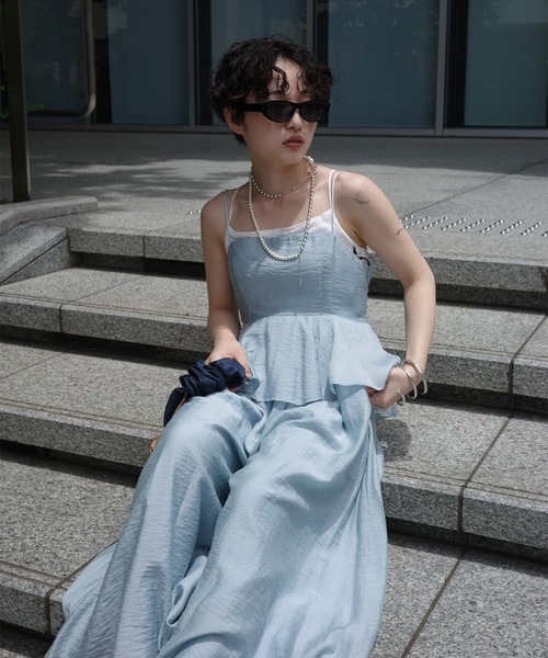 Ameri（アメリ） オールインワン STRUCTURED PEPLUM CAMI ROMPERS