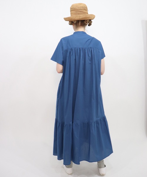 「haupia」 半袖ワンピース MEDIUM ブルー レディース_画像4