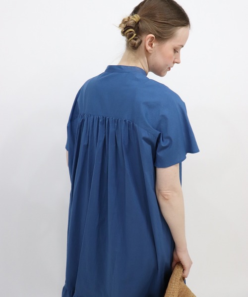「haupia」 半袖ワンピース MEDIUM ブルー レディース_画像6