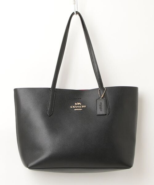し*け様 COACH ブラックレザー トートバッグ COACH（コーチ） トートバッグ - ブラック レディース : ZOZOTOWN