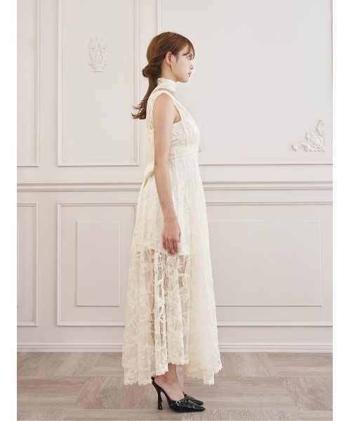 Darich（ダーリッチ） ワンピース バックリボンフローラルレースロング