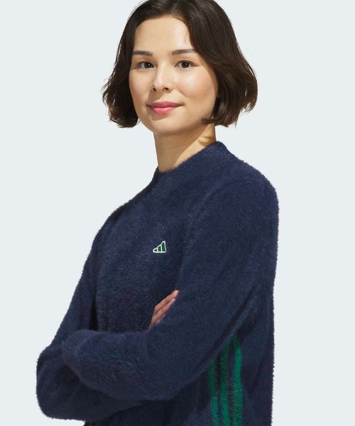  GOLF　レディースセーターS adidas（アディダス） ニット セーター スリーストライプス クルー
