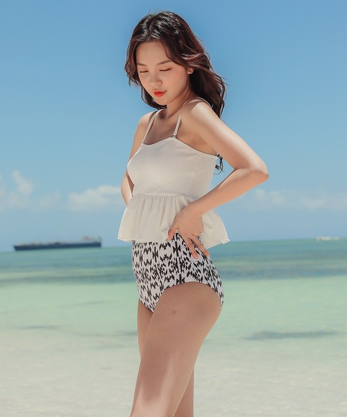 未使用　Seea　セパレート水着 Bright Birds ECO スポーツ トップ セパレート 水着
