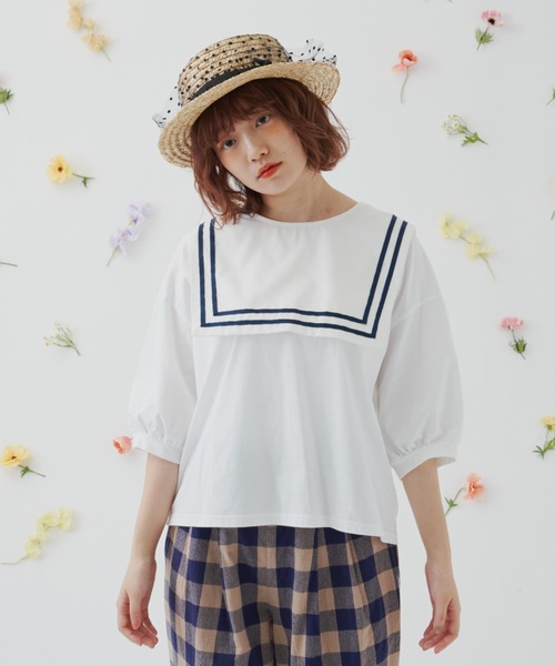 tシャツ 箔バープリント テレコトップス レディース antiqua 箔プリントTシャツ Tシャツ レディース トップス 送料