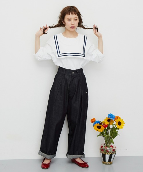 tシャツ トップス レディース GENTIL ジャンティー トップス Tシャツ 半袖 脇釦あきTEE