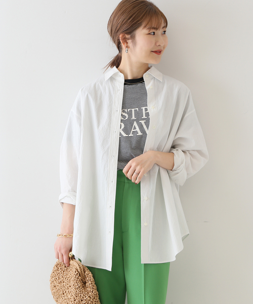 SLOBE IENA ワッシャーブラウス SLOBE IENA（スローブイエナ） シャツ ブラウス ワッシャーオーバー