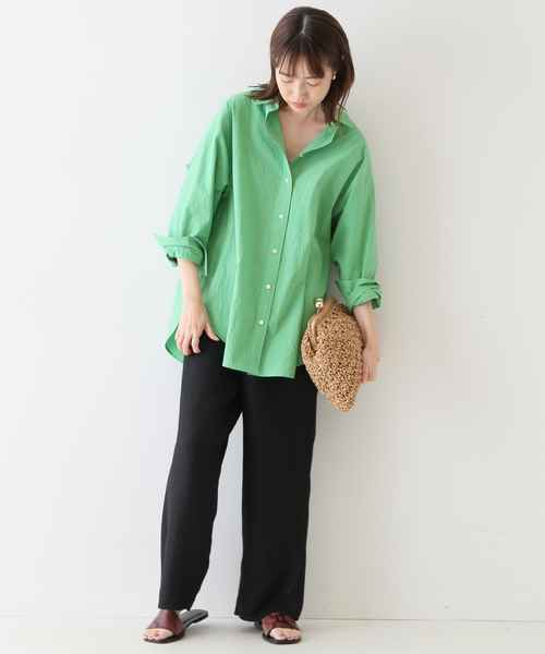 SLOBE IENA（スローブイエナ） シャツ ブラウス ワッシャーオーバー