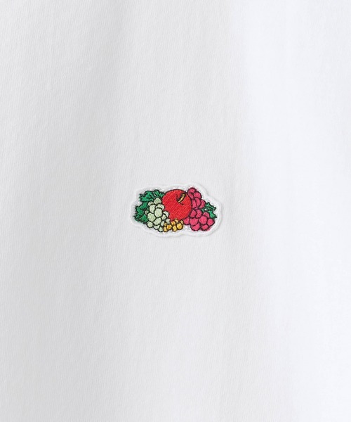ループトウキョウ　白　トップス　フルーツオブザルーム　ブランドロゴ FRUIT OF THE LOOM tシャツ LOOM×ROOPTOKYO/フルーツオブザ