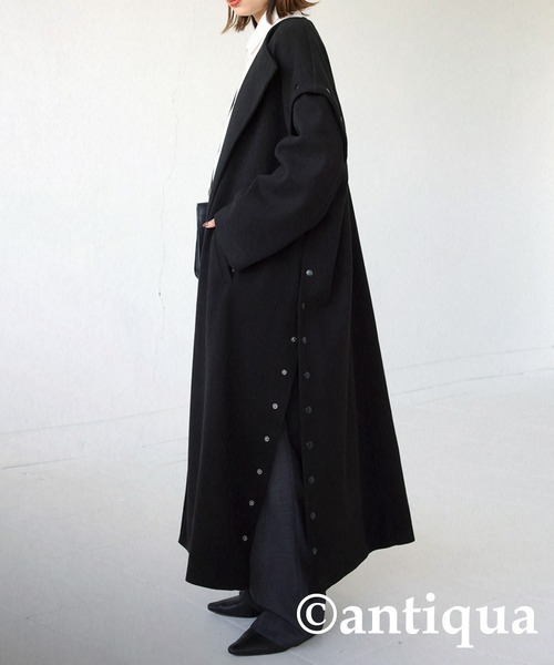 antiqua（アンティカ） コート チェスターコート 2wayノーカラーコート