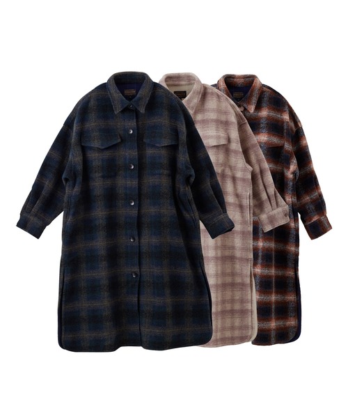 極美品 PENDLETON シャツワンピース 長袖 ロング レディース PENDLETON（ペンドルトン） シャツワンピース CPOロングシャツ