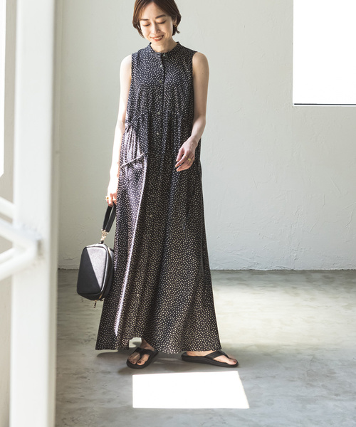 Noble　未使用 ドットサッカードロストワンピース NOBLE（ノーブル） レディース ワンピース ドットサッカードロスト