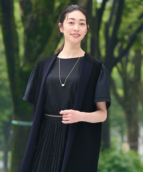 tシャツ 「WEB限定カラーあり」「UVカット・吸水速乾・洗える」ツイストプレーンラッフルスリーブ カットソー レディース