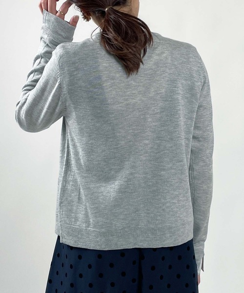 PICCIN PERLA ビジューカーディガン新品 PICCIN PERLA カーディガン ビジューボタンバイカラー