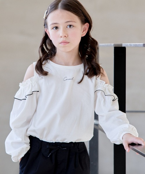 GLOBAL WORK tシャツ ヘビロッTEE／肩あき長袖/976071 キッズ