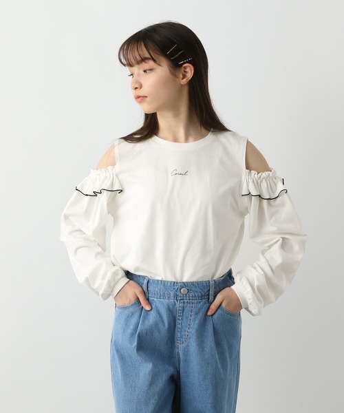 GLOBAL WORK tシャツ ヘビロッTEE／肩あき長袖/976071 キッズ