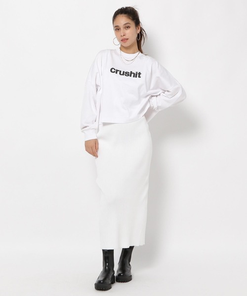 tシャツ 「HEREIAM」ロゴロングスリーブ レディース HEREIAM tシャツ 「HEREIAM」ロゴロングスリーブ レディース