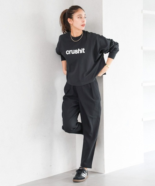 HEREIAM tシャツ 「HEREIAM」ロゴロングスリーブ レディース